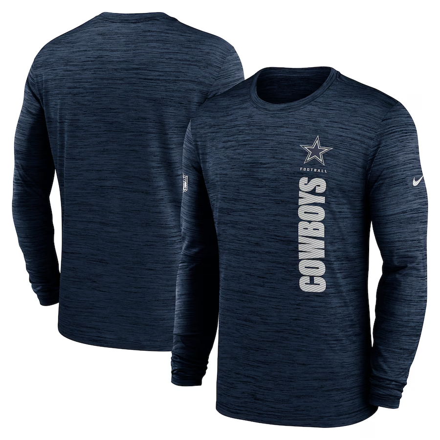 Men Dallas Cowboys blue 2024 Nike NFL long sleeve t shirts->nfl t-shirts->Sports Accessory
